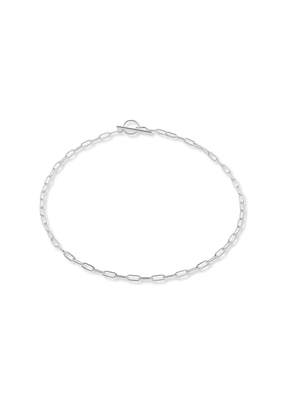 Paper Clip Choker - Silver